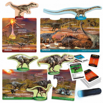 Joc STEM Headu cu lanterna UV - Descopera dinozaurii 