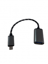 Adaptor OTG bidirectional cu interfata USB 3.0 la conector lightning 15 cm Negru SOHO4431 
