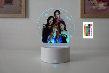 Lampa De Veghe LED BlackPink 16 Culori cu telecomanda Lumina Ambientala Alimentare USB sau 3 baterii AA