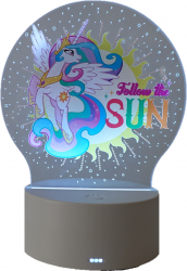 Lampa De Veghe LED Printesa Celestia 7 Culori Lumina Ambientala Alimentare USB sau 3 baterii AA 
