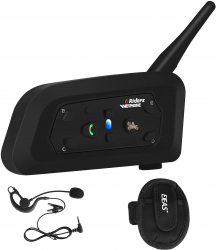 Sistem de comunicare EJEAS V6C Bluetooth 5.1 conferinta de 2 persoane distanta 800m autonomie pana la 18h 