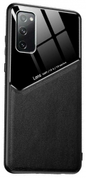 Husa pentru Samsung Galaxy S22 Ultra bumper semiflexibil din piele ecologica Negru SOHO4510 