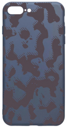 Husa Silicon Compatibila cu Apple iPhone 8 Plus / 7 Plus Gray Camouflage rezistenta la uzura Alaskan Blue AB 810 