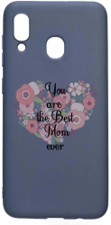 Husa Silicon Compatibila cu Samsung Galaxy A20 Best Mom Ever rezistenta la uzura Alaskan Blue AB 30 