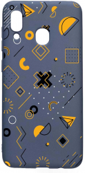 Husa Silicon Compatibila cu Samsung Galaxy A20 Symbols rezistenta la uzura Alaskan Blue AB 763 