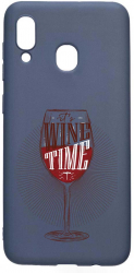 Husa Silicon Compatibila cu Samsung Galaxy A20 Wine Time rezistenta la uzura Alaskan Blue AB 808 