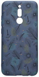 Husa Silicon Compatibila cu LG K40 / K12 Plus Flowers rezistenta la uzura Alaskan Blue AB 81 