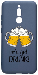 Husa Silicon Compatibila cu LG K40 / K12 Plus Lets Get Drunk rezistenta la uzura Alaskan Blue AB 170 