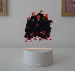 Lampa De Veghe LED anime Naruto Akatsuki 7 Culori Lumina Ambientala Alimentare USB sau 3 baterii AA 