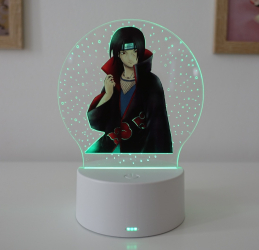 Lampa De Veghe LED anime Naruto Itachi 7 Culori Lumina Ambientala Alimentare USB sau 3 baterii AA 