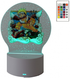 Lampa De Veghe LED anime Naruto Naruto 16 Culori cu telecomanda Lumina Ambientala Alimentare USB sau 3 baterii AA 