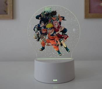 Lampa De Veghe LED anime Naruto Naruto Team 7 Culori Lumina Ambientala Alimentare USB sau 3 baterii AA 
