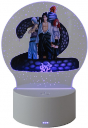 Lampa De Veghe LED anime Naruto Taka Sasuke 7 culori Lumina Ambientala Alimentare USB sau 3 baterii AA 