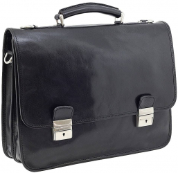 Geanta barbati casual din piele naturala vachetta greutate aproximativa 1 3 kg neagra B4013 