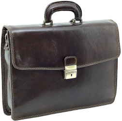 Geanta barbati din piele naturala port laptop 15 6 maro greutate 1 3 kg B4047B 