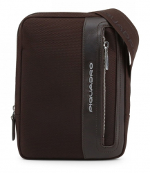 Geanta crossbody pentru barbati port iPad mini din tesut si piele naturala CA3084LK2/TM maro 