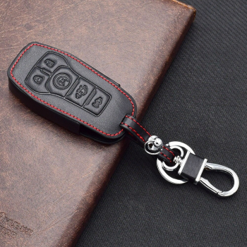 Husa piele ecologica pentru cheie Ford Edge Explorer Fiesta Fusion Mustang F-150 F-450 F-550 cu 4 sau 5 butoane 