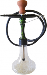 Narghilea din sticla 49 cm verde 2.66 kg 