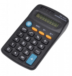 Calculator electronic cu afisaj digital incarcare solara sau baterie pentru buzunar Negru SOHO4622