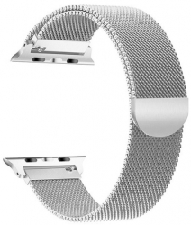 Curea magnetica compatibila Apple Watch metalica reglabila Argintiu 42/44 mm 