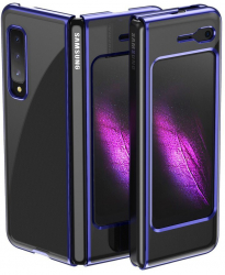 Husa ultra slim pentru Samsung Galaxy Z Fold 2 5G termoplastic Transparent albastru SOHO4630 