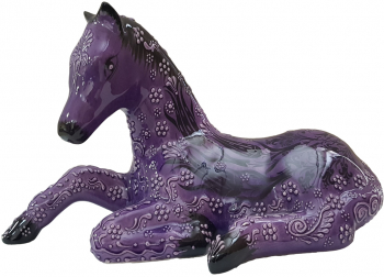 Bibelou cal din ceramica 16 x 35 x 18 cm mov EHA 