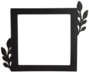 Decoratiune prize FRUNZE lemn 65x65 mm negru EHA 