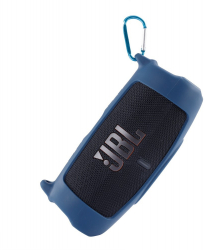 Husa de protectie si transport din silicon cu carabina si curea de umar pentru Boxa portabila JBL Charge 5 - Albastru 