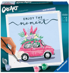 Pictura pe numere Ravensburger - Masina cu flori 