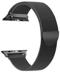 Curea magnetica compatibila Apple Watch metalica reglabila Negru 38/40 mm 