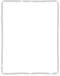 Banda adeziva compatibila cu Apple iPad 2 iPad 3 iPad 4 9.7 inch pentru montarea foliei de sticla pe display Alb SOHO4789 