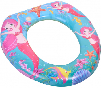 Colac pentru toaleta fetite cu imprimeu mica sirena fara maner 