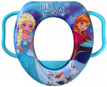 Colac pentru toaleta Frozen usor de utilizat cu imprimeu Elsa si Anna si Olaf