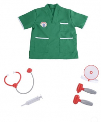 Costum medic/asistent Sta cu ustensile de operatie verde marime universala 