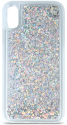 Husa spate Liquid Sparkle sclipici compatibila Apple Iphone 12 Mini Argintiu SOHO4782 