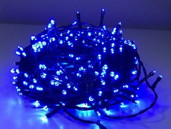 Instalatie pom de Craciun Sta 18 m 180 leduri culoare albastru cu timer si controler 