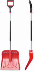 Lopata pentru zapada cu coada de aluminiu de culoare rosie inaltime 130 