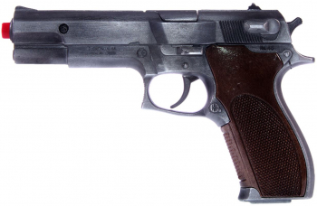Pistol de jucatie din metal multicolor politie educativ 