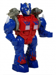 Robot de jucarie Sta cu baterii multicolor merge mainele se ridica tip Transformers 