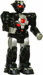 Robot negru pentru copii educativ care merge are sunete bratele sunt reglabile