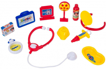 Set de joaca trusa de doctor Sta de jucarie cu ustensile medicinale