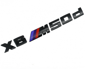 Emblema spate portbagaj BMW X6 M50d Negru 