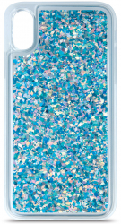 Husa spate Liquid Sparkle sclipici compatibila Samsung Galaxy S21 Albastru SOHO4826 