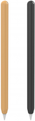 Set 2 huse high quallity compatibilitate cu Apple Pencil 2 material silicon negru portocaliu SOHO4907 