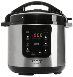 Oala sub presiune Adler CR6409 1500W 6L 8 programe predefinite Inox Negru 