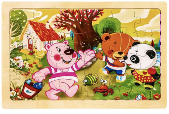 Puzzle Educational-Ursuleti 24 piese material lemn SOHO4978