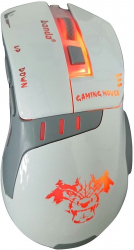 Mouse Optic Gaming 6D model Banda X1 interfata USB LED 800 - 3200 DPI Alb SOHO5048 