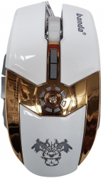 Mouse Optic Gaming 7D model Banda X4 interfata USB LED 800 - 3200 DPI Alb-auriu SOHO5051 