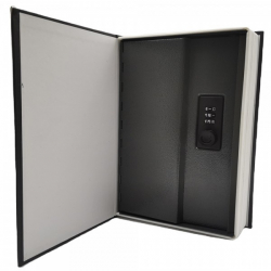 Seif metalic secret cu cifru BOOKSAFE 180x115x55 mm HxLxl Negru PLUS Safe 