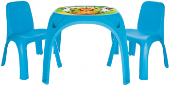 Set Masuta cu 2 scaune pentru copii Pilsan King Table blue 